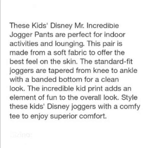 Kids' Disney Mr. Incredible Jogger Pants - Heathered Gray Size XL - Picture 6 of 8